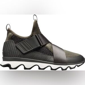 Sorel Kinetic Olive Green Slip-On Sneakers